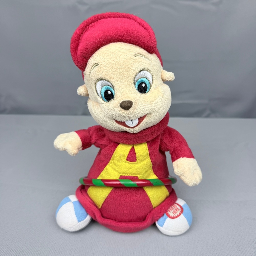Alvin and the Chipmunks Hula Hoop Alvin Plush Toy Non-Working Red Sweater